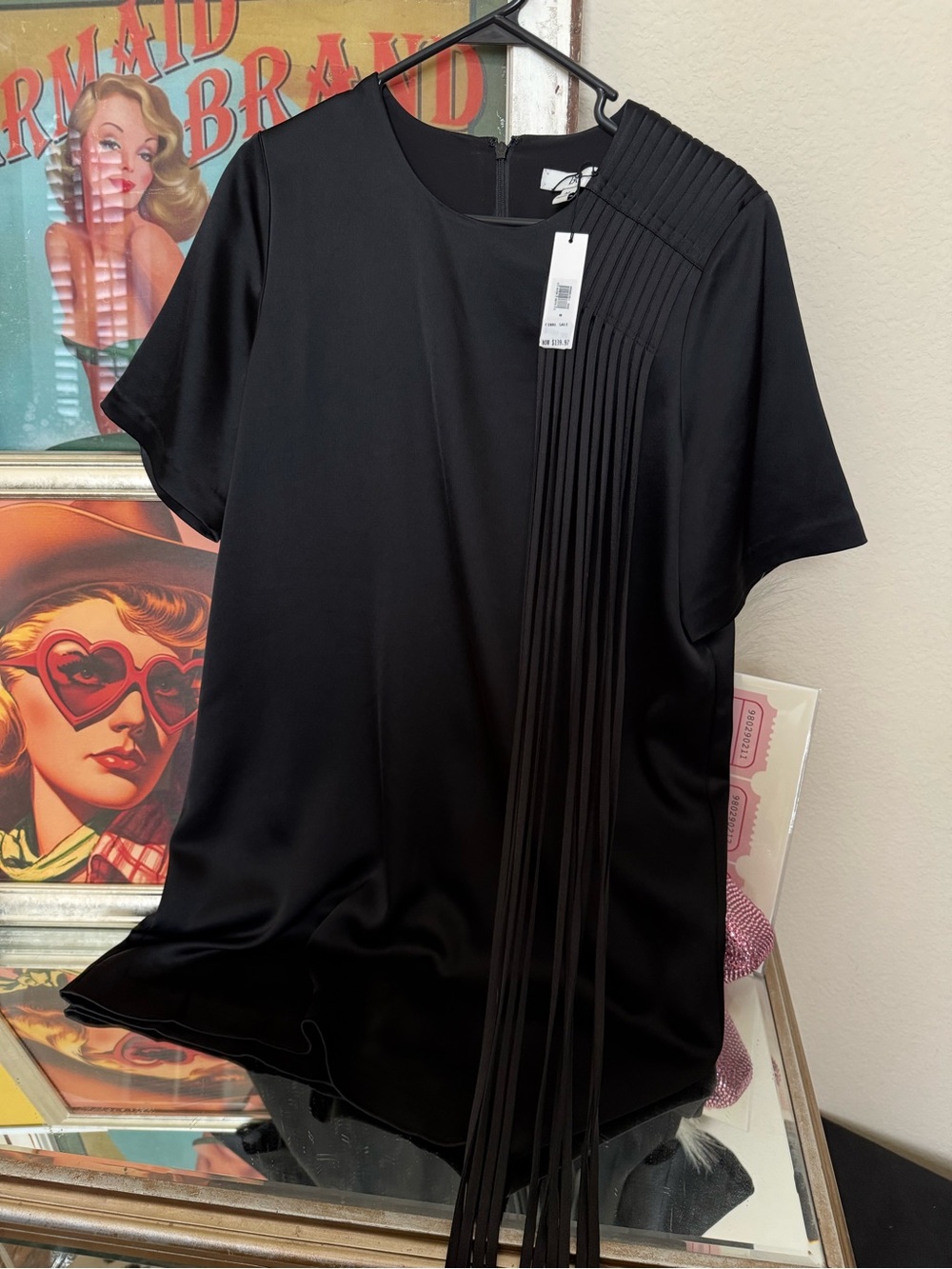 Banana Republic Black Fringe Mini Dress